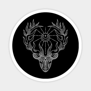 Monochromatic Majesty: The Deer's Head Magnet